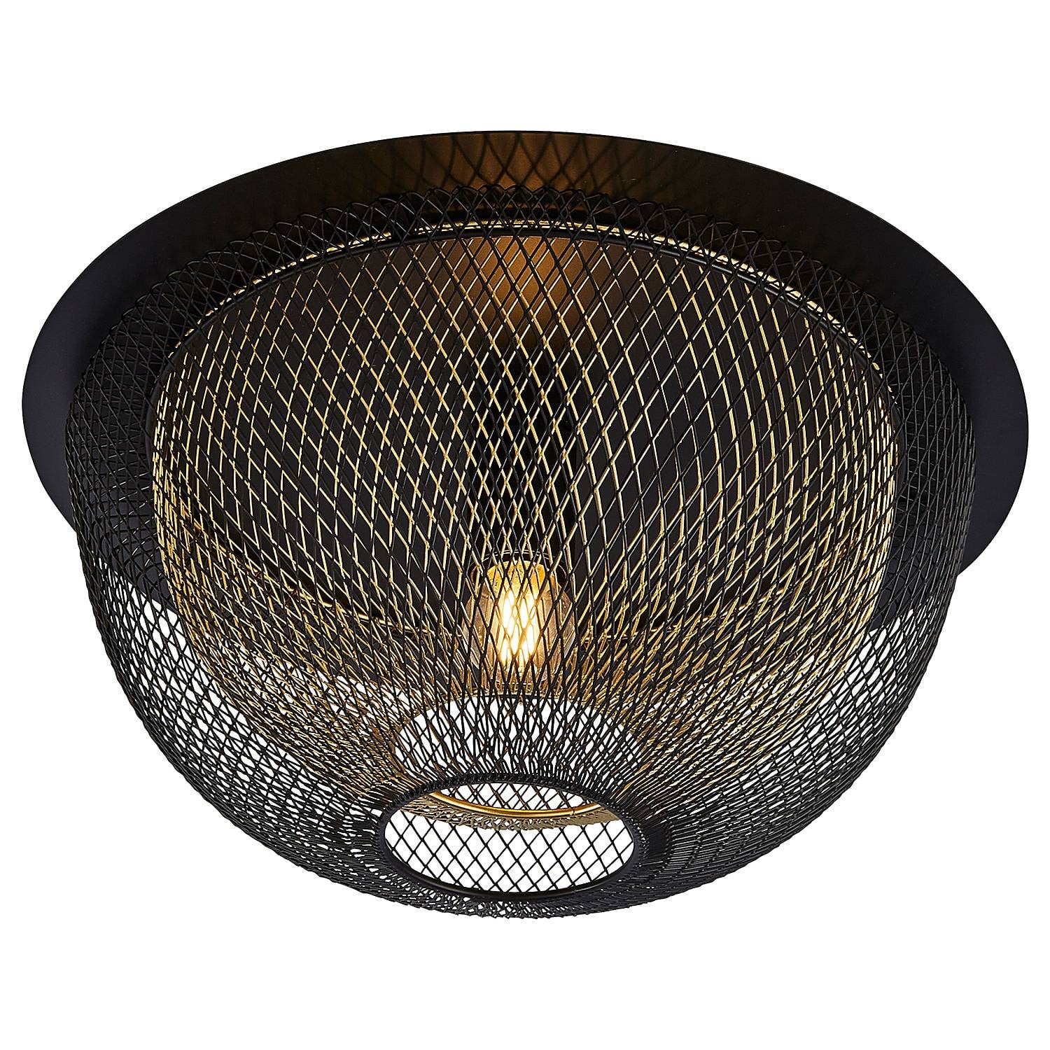 Searchlight Honeycomb plafondlamp goud/messing metaal Ø 40 cm