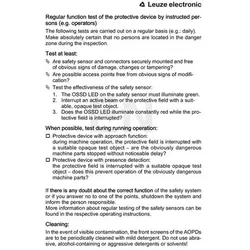 Leuze Aufkleber Safety Sticker Set