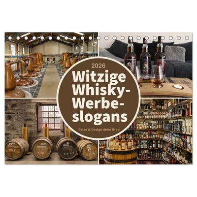 Witzige Whisky-Werbeslogans (Tischkalender 2026 DIN A5 quer), CALVENDO Monatskalender