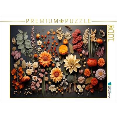 CALVENDO Puzzle Getrocknete Schätze - Blüten und Blätter | 1000 Teile Lege-Größe 64x48cm Foto-Puzzle für glückliche Stunden