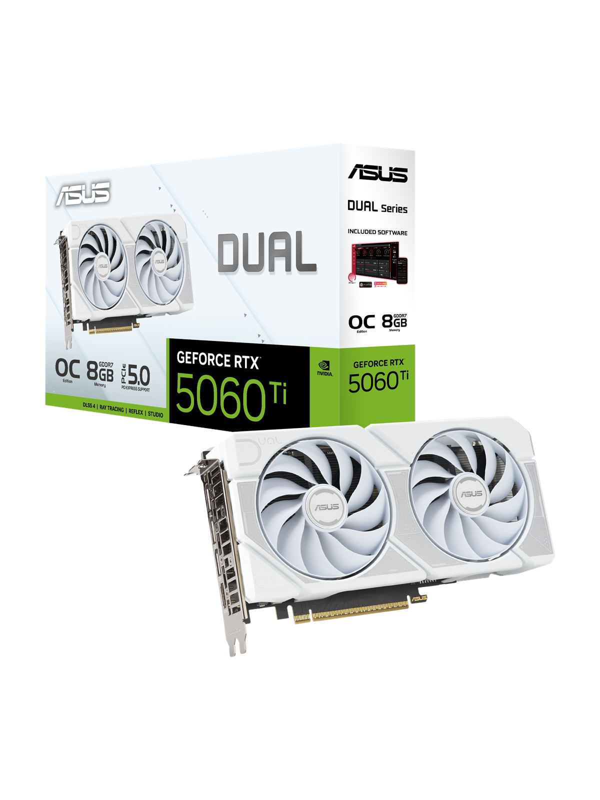 ASUS GeForce RTX 5060 Ti DUAL OC White - 8GB GDDR7 RAM - Grafikkarte