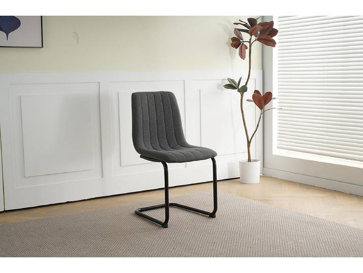 Freischwinger Cemaru 2er-Set 43 x 87 x 53cm Grau/Anthrazit