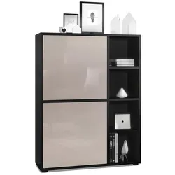 HIGHBOARD Cuba Türen in Sandgrau Hochglanz