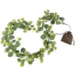 LUMIDA Xmas LED-Girlande Grünzweige outdoorgeeignet Timer, Länge 150cm