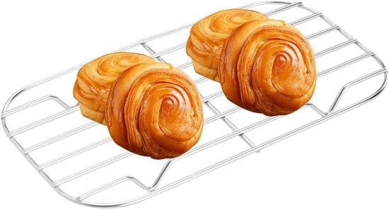 Zilveren Bakplaat Warmhoudrek van Roestvrij Staal - Klein