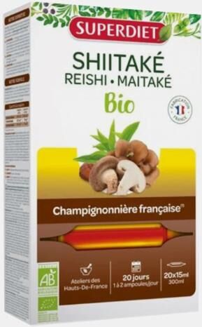 SUPER DIET SHIITAKE + REISHI + MAITAKE BIO 20 AMPOLAS