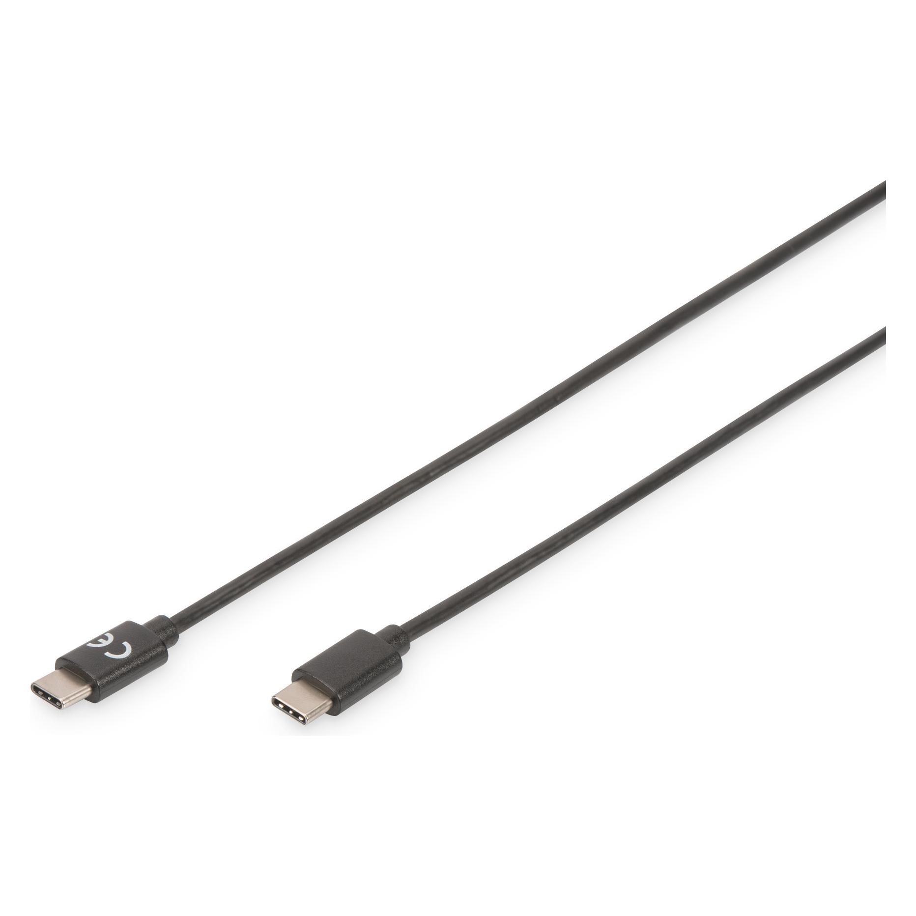 Digitus USB Type-C Anschlusskabel, Type-C - C (1 m, USB 2.0) (AK-300138-010-S)