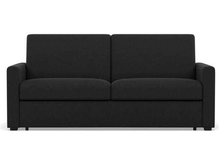 Best Mobilier Julia - canapé lit 3 places convertible express couchage quotidien 140 cm matelas 14 cm en tissu \, Noir