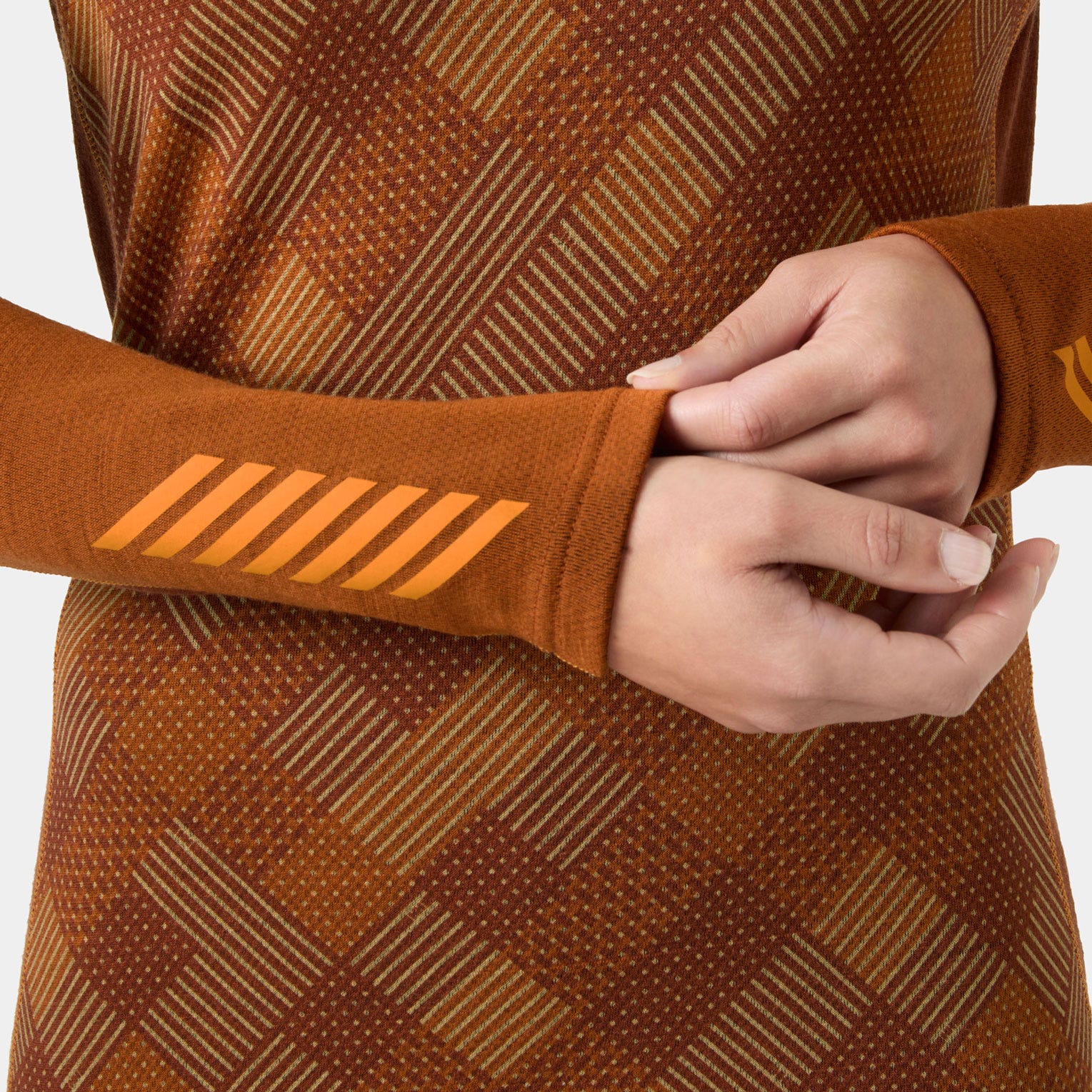 Helly Hansen Women's Lifa® Merino Midweight Graphic Long Sleeve Crew Base Layer - Brown - M