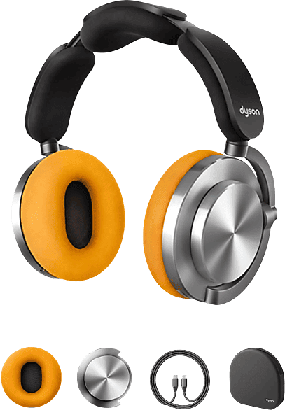 Auriculares inalámbricos - Dyson OnTrac™, Bluetooth, Cancelación Activa de ruido, Autonomía 55h, CNC Aluminium