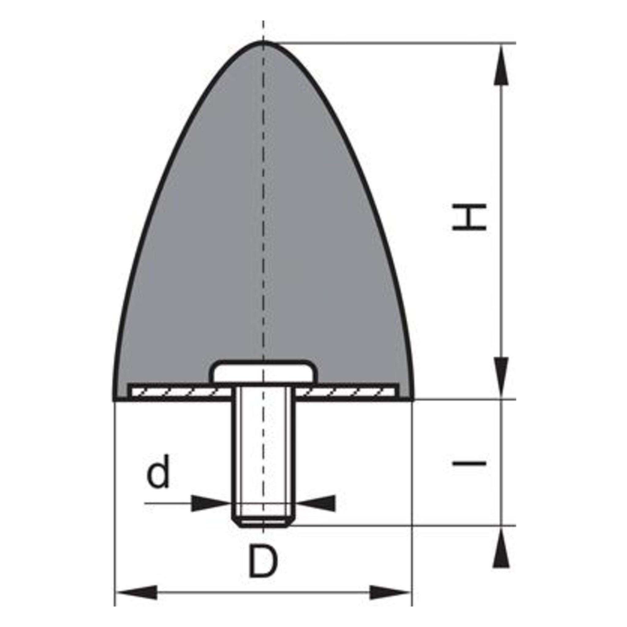 Magni Gummi Anschlag Puffer GP DP 15x15 M4x12 (4053569072045)
