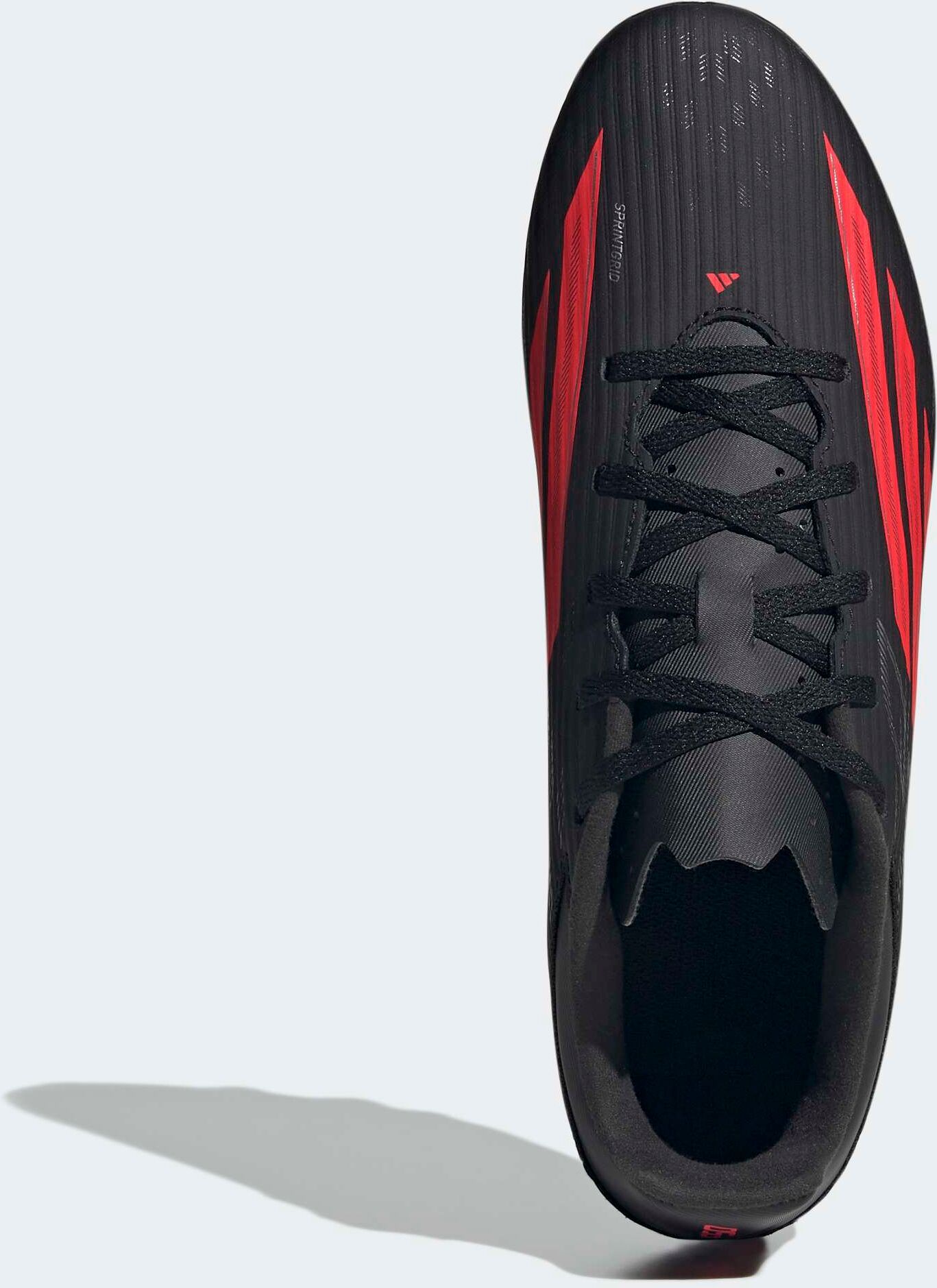 Fussballschuh ADIDAS PERFORMANCE "F50 CLUB FIRM GROUND / MULTI GROUND", Gr. 48, schwarz (core schwarz, lucid rot, core schwarz), Synthetik, Textil, Schuhe Fussballschuh, für viele verschiedene Böden geeignet core schwarz, lucid rot, core schwarz 48