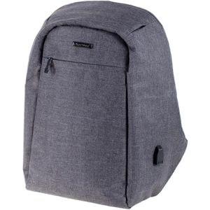 LightPak Laptop-Rucksack Lockpak, anthrazit, Ladeanschluss, Polyester, bis 15 Zoll
