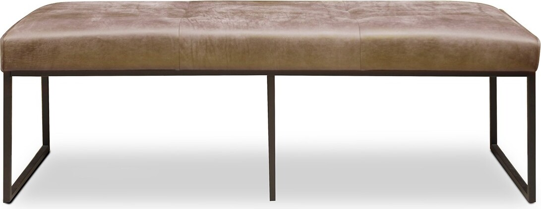 Bank Fenna Esszimmerbank 4-Sitzer Leder Beige