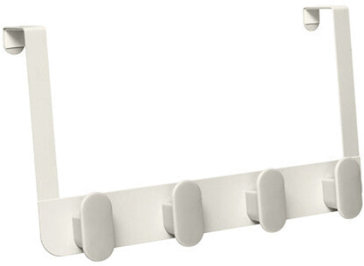 5Five Deurkapstok met 4 metalen haken, Klei, B/D/H: 35 x 8 x 20 cm