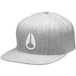 NIXON DEEP DOWN FLEXFIT Cap heather grey/white - L/XL