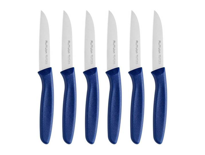 Schälmesser 6-teiliges Set Rostfreier Stahl Blau, Metall, 19 cm, Kochgeschirr, Küchenmesser, Schälmesser & Gemüsemesser