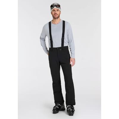 Skihose ICEPEAK "ICEPEAK FREIBERG", Herren, Gr. 58, N-Gr, schwarz, Web, Obermaterial: 94% Polyester, 6% Elasthan, Hosen Skihose, wasserdicht, winddicht, atmungsaktiv, wärmeisolierende Wattierung