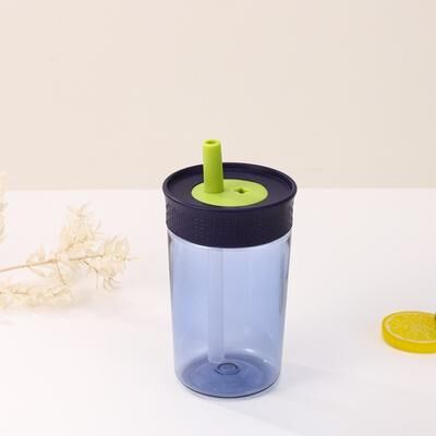 Uplifted Trends Mini Portable Straw Cup Cute Reusable Coffee Cup For Daily Sips black