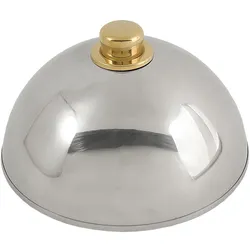 SUNNEX Tellerglocke mit goldfarbenen Griffknopf, Ø 25 cm, Höhe 11 cm