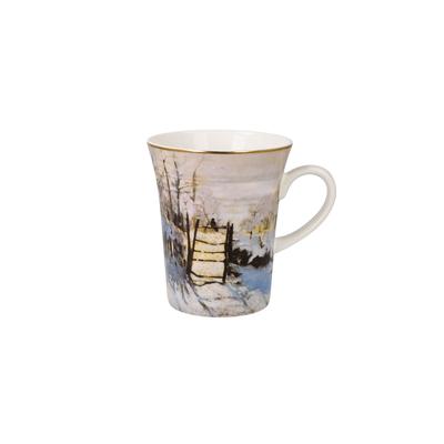 Tasse GOEBEL "Claude Monet - Die Elster", bunt, B:10cm H:11cm, Fine China-Porzellan, Trinkgefäße, Tasse, Füllmenge 0,4l