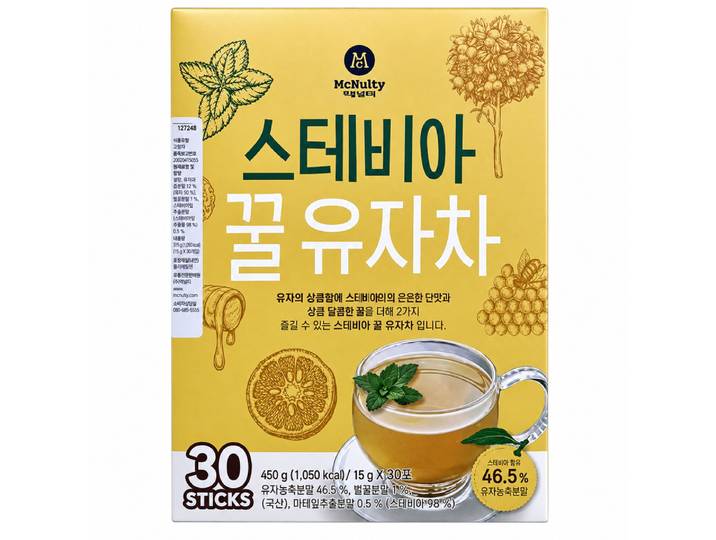 McNulty Lot de 30 bâtonnets de thé Ssanghwa à la stévia sans sucre - 450 g
