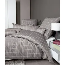 Janine Bettwäsche modernclassic Mako-Satin 39025 vulkan Kissenbezug 80x80 cm