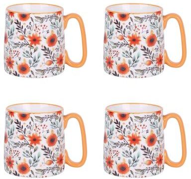 10 Strawberry Street Bella Harvest Mugs, Set of 4
