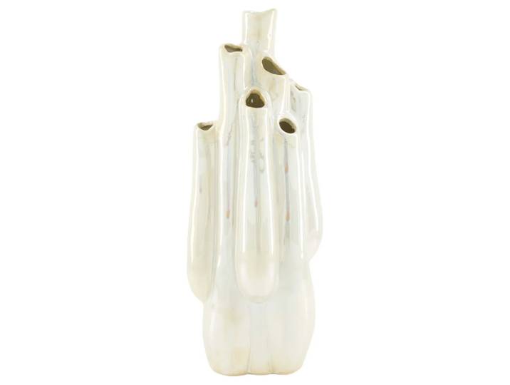 Vase Keramik, Silber Decofinder / Grösse: 16 x cm