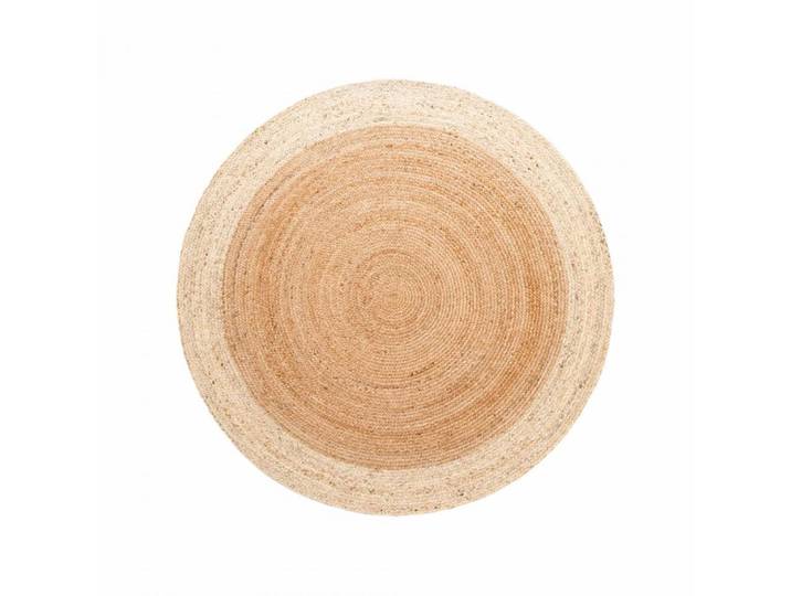 Tapis rond 120 x 120-rond cm, jute tissé, forme ronde, motif simple