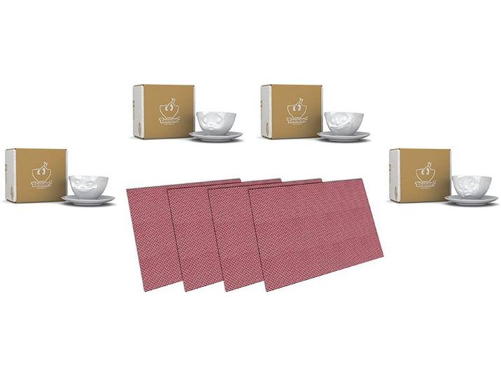 FIFTYEIGHT PRODUCTS Tasse Tassen-Set 4-tlg. - jeweils 200 ml + Tischsets, 1-tlg.
