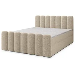 BOXBETT CELLA 140x200 cm mit Matratze und Topper - Creme