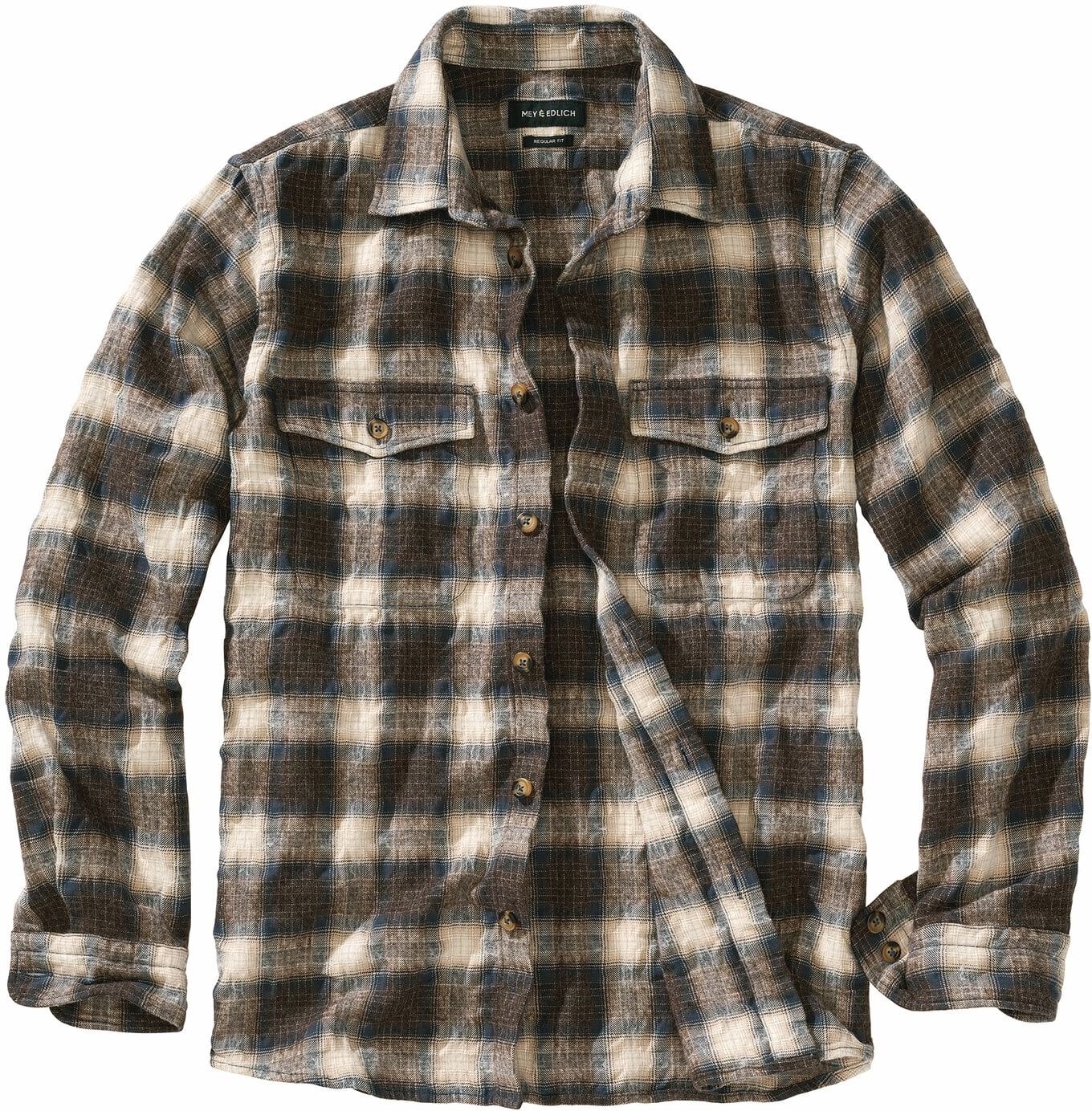 Mey & Edlich Bitte-nicht-bügeln-Overshirt Braun M