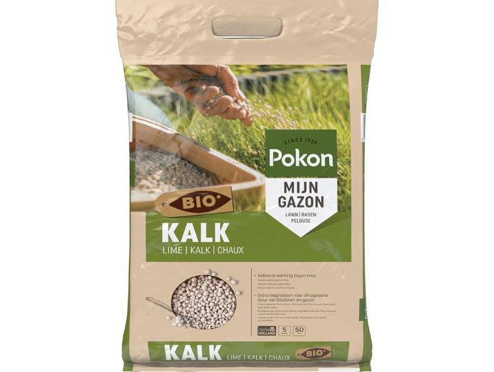 Pokon Bio Kalk - 5kg - Kalk gazon - Voor 50m²- Voor een betere Bodemstructuur