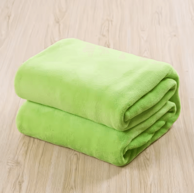 Inspire Curations Solid Color Flannel Bed And Sofa Blanket green 180x200cm