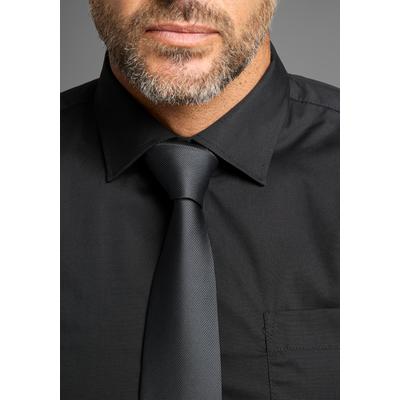 Krawatte MAN'S WORLD, Herren, grau (anthrazit), Web, Kunstfaser, leicht glänzend, unifarben, Krawatten, im mimalistischen ton-ton Streifen Design