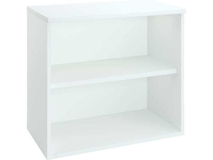 Bibliothèque basse ECLA H 73 x L 80 cm bois finition blanc - Bibliothèques - Bruneau