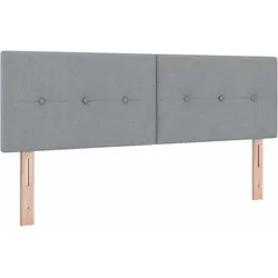 vidaXL Kopfteil mit Kopfteil Hellgrau 140 cm Stoff