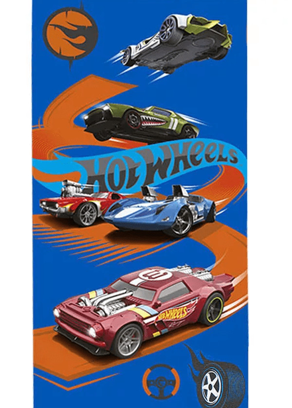 Hot Wheels strandlaken racing voor kinderen, 70 x 140 cm