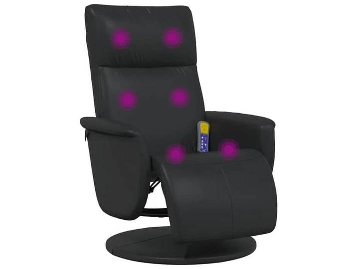 Sales Season Chaise Simple de massage（1 PC) - SHIELD - Fauteuil inclinable - repose-pieds noir similicuir 71x90x105 cm 9361492