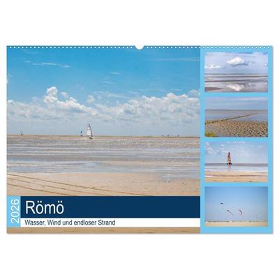 Römö - Wasser, Wind und endloser Strand (Wandkalender 2026 DIN A2 quer), CALVENDO Monatskalender