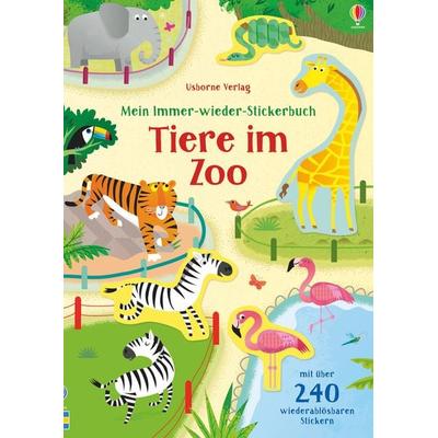 Mein Immer-wieder-Stickerbuch: Tiere im Zoo, Taschenbuch von Holly Bathie, Usborne, 978-1-78941-097-6