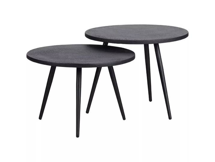 mutoni - Beistelltisch Suze Holz Metall (2er-Set), One Size, Schwarz