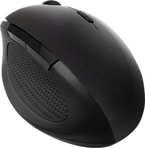 LogiLink ID0139 Ergonomische Maus Funk Optisch Schwarz 6 Tasten 1600 dpi Ergonomisch