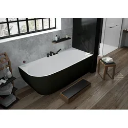 Hoesch Badewanne iSensi Eck 1700x750 Monolith rechts mit Befüllung in Weiss 3885.110