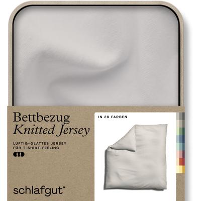 Schlafgut "Premium Bettbezug Knitted Jersey (1 St)" Ton-in-Ton Reißverschluss, Bio-Baumwolle mit Elasthan, Uni, OEKO Tex