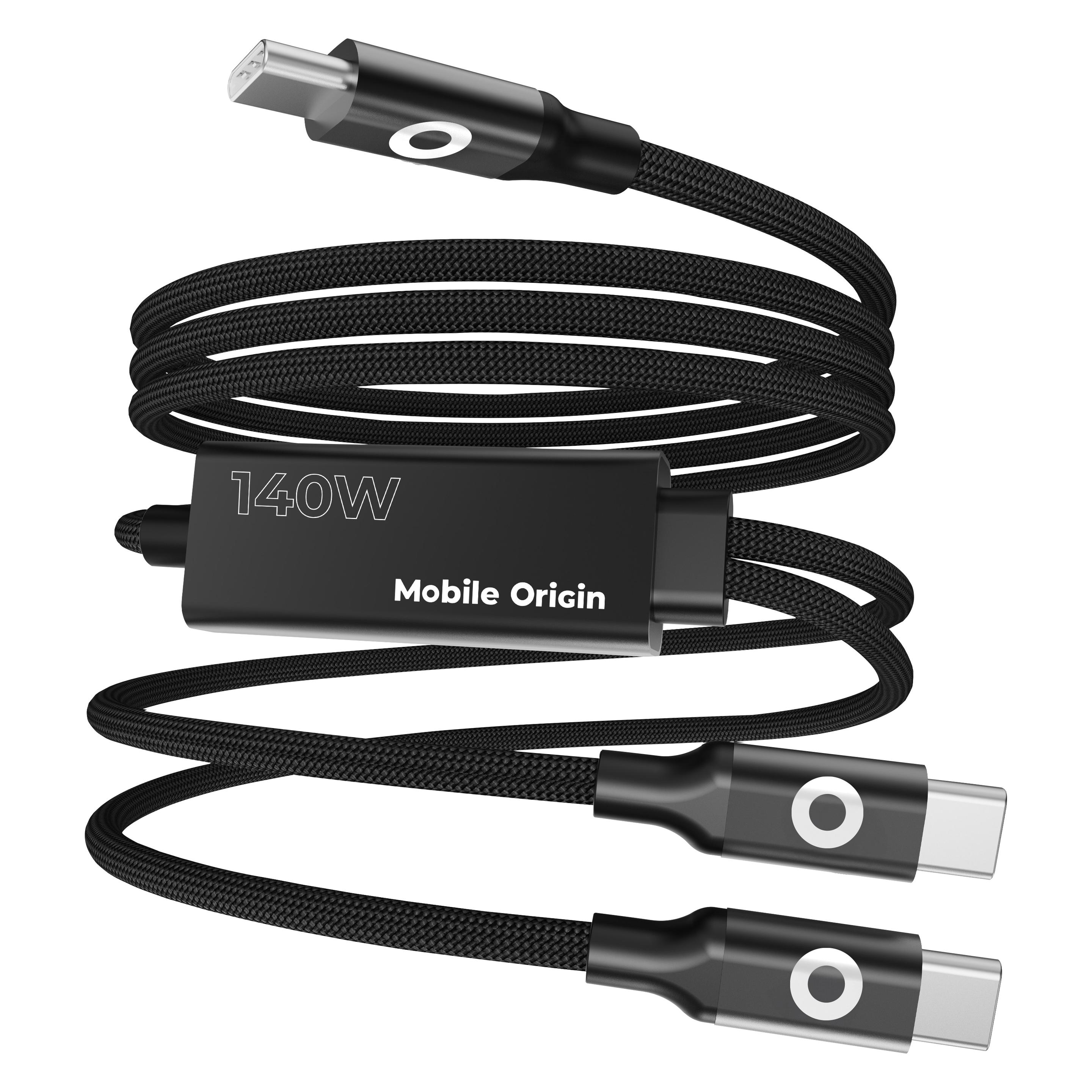 Mobile Origin 140W Dual Charge USB-C Cable 1.2 m CB10 (1.20 m, 140 W) (MO-140WDCH-CB10)