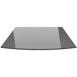 Funkenschutzplatte Segmentbogen 100x120cm - schwarz