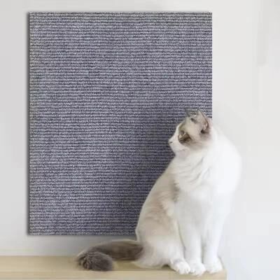 Uplift Essentials Self Adhesive Wall And Furniture Cat Scratch Protection Carpet gray 11.8 X 78.7 In