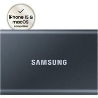 Portable SSD T7 500GB, Externe SSD grau, USB-C 3.2 Gen 2 (10 Gbit/s), extern